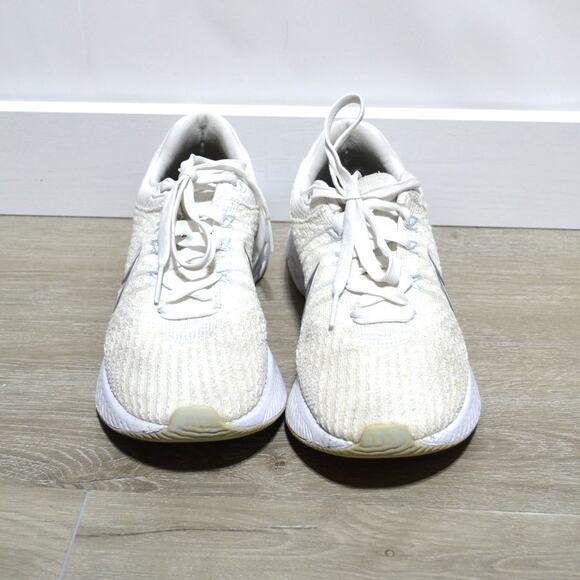 Nike React Infinity Flyknit 3 Run White & Silver Woman's Size 8 - Picture 2 of 11